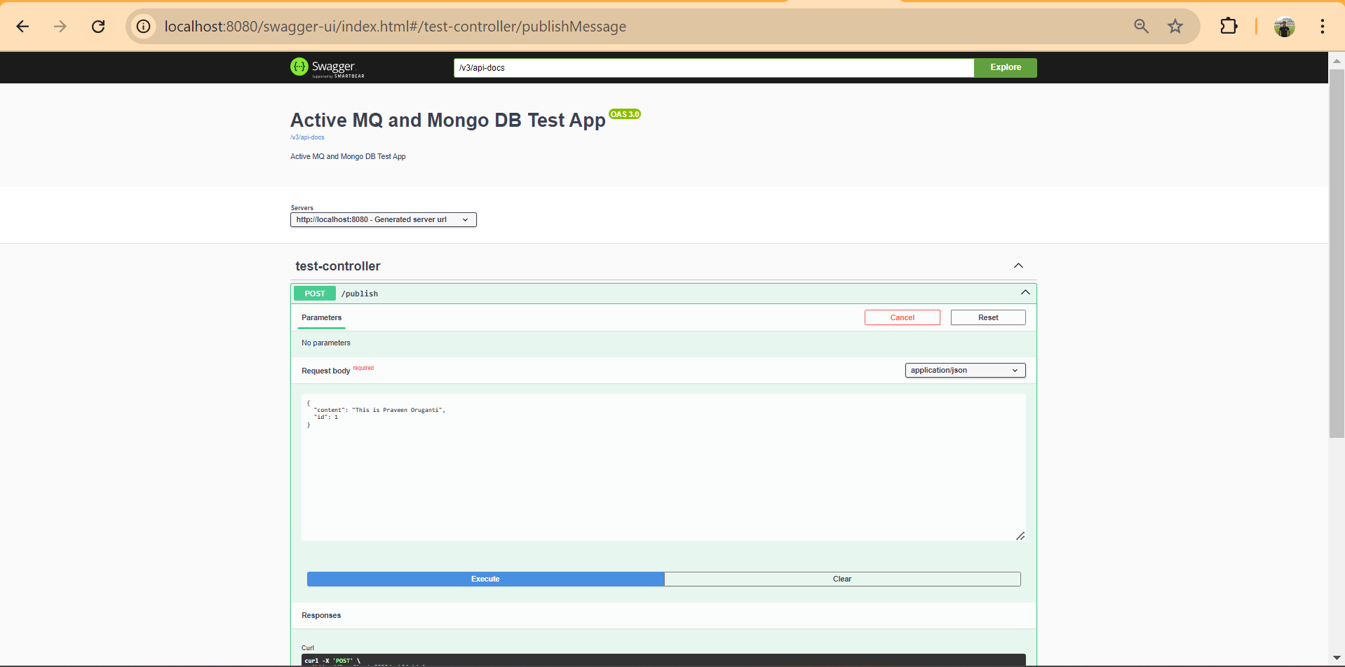 screenshot of the app