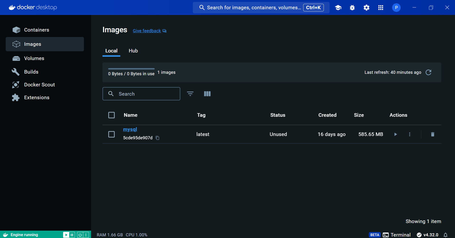 screenshot of the app