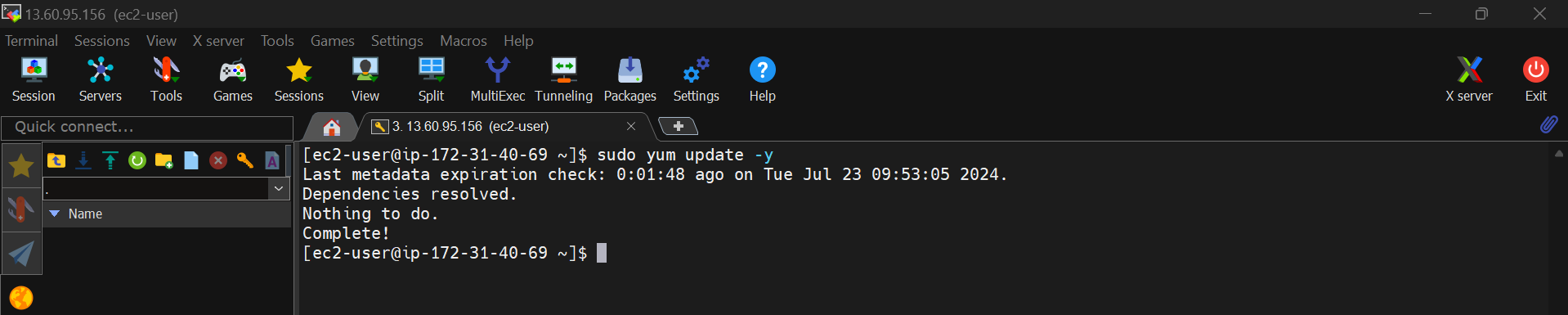 screenshot of the app