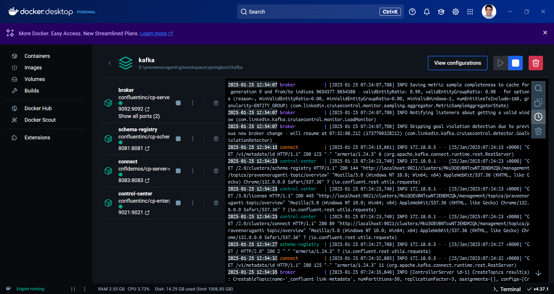 screenshot of the app