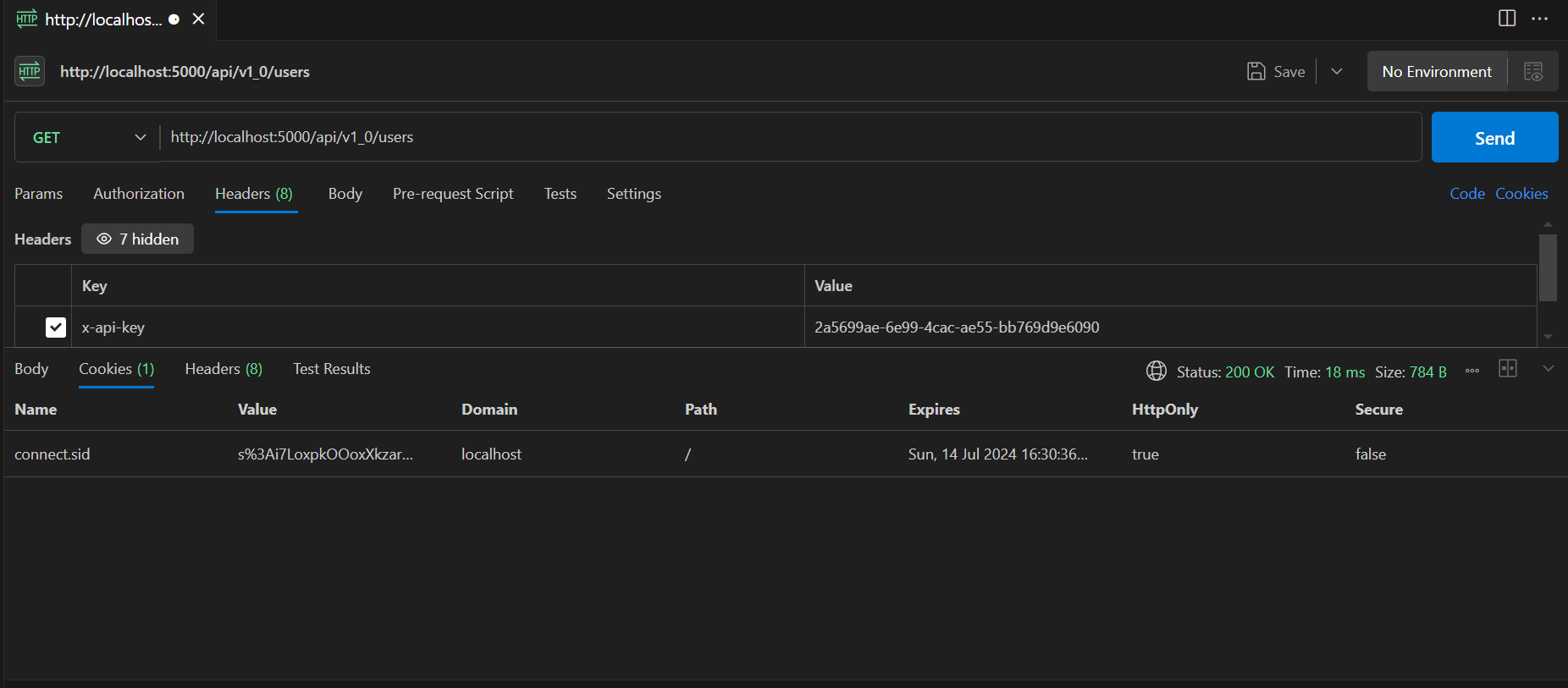 screenshot of the app
