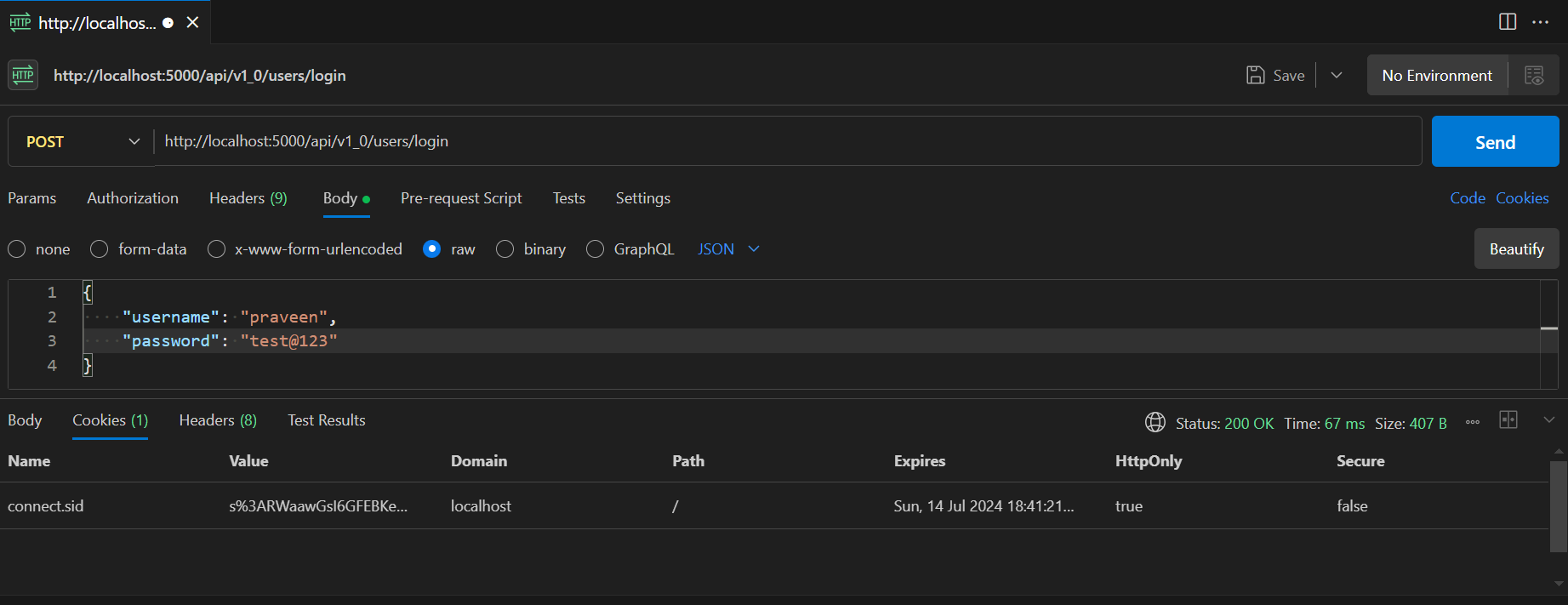 screenshot of the app