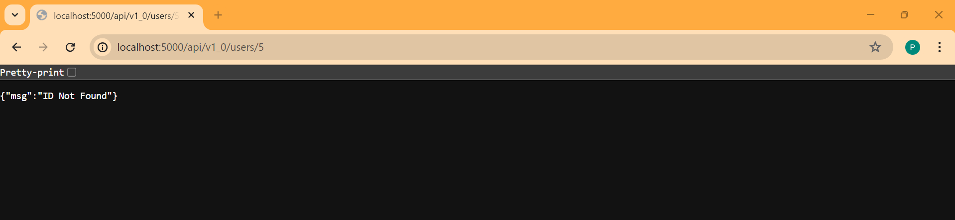 screenshot of the app