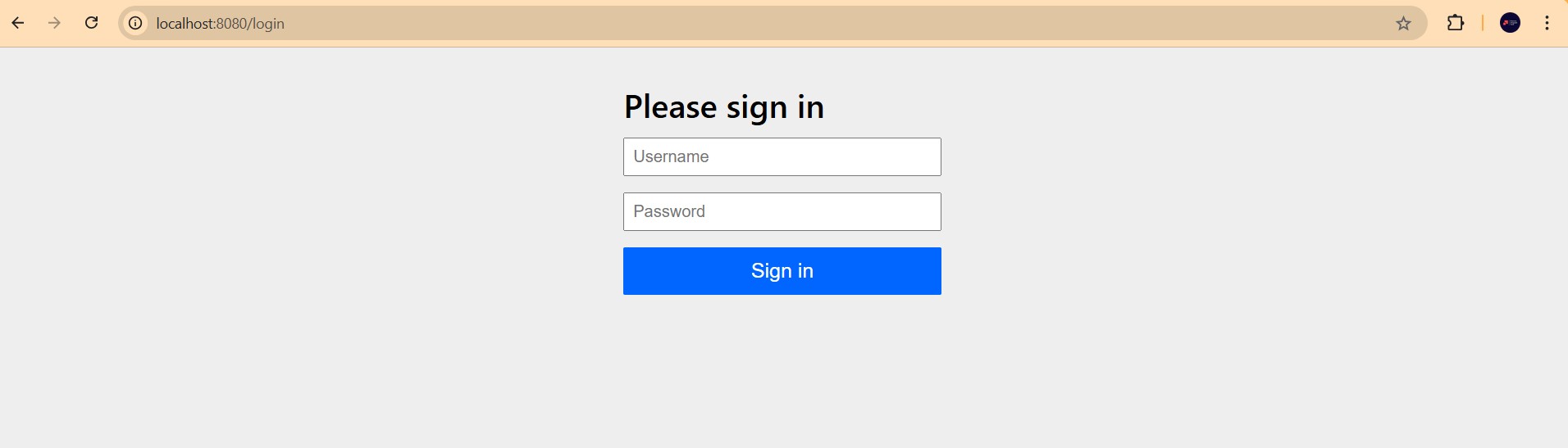 screenshot of the app