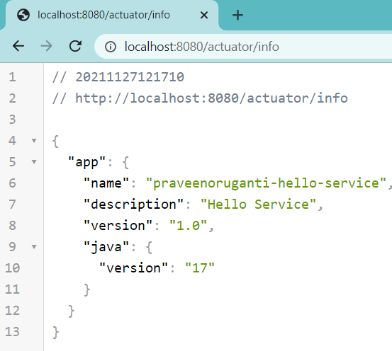 screenshot of the app
