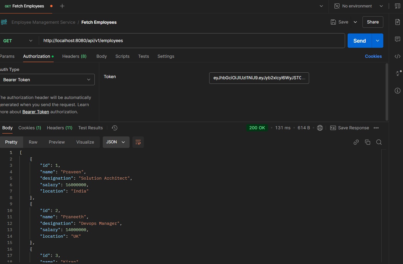 screenshot of the app