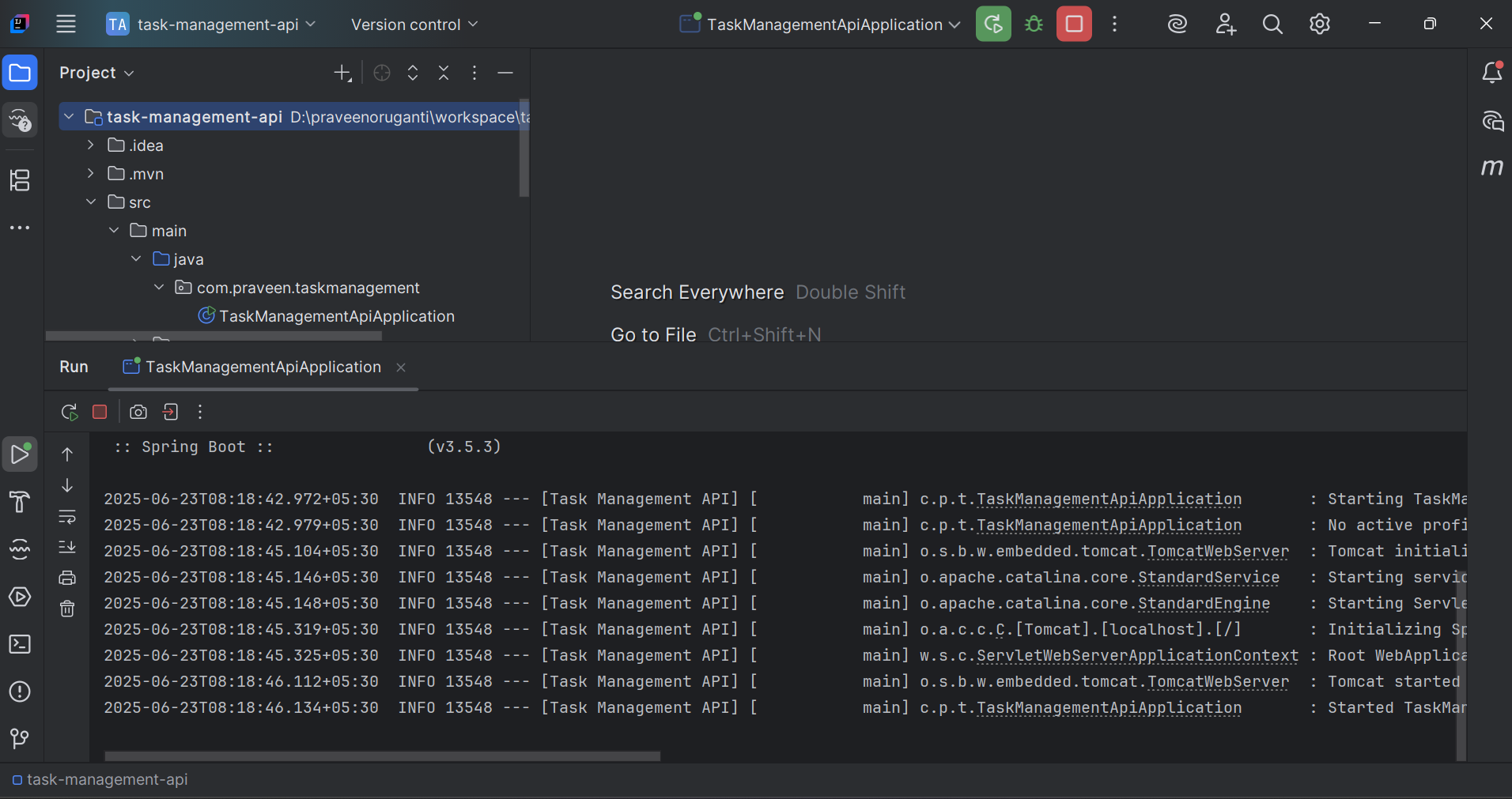 screenshot of the app